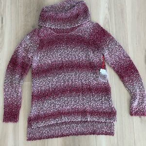 ELLE - NWT Soft Knit Sweater | Pink Slouchy Turtleneck